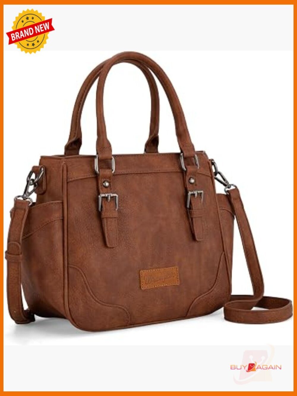 Tote Bag Crossbody Satchel Top Handle Vegan Leather Handbag with Zipper